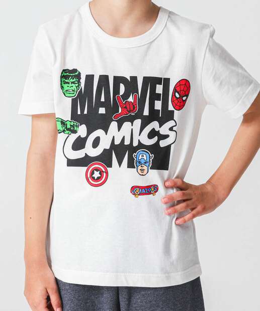 Conjunto Infantil Estampa Vingadores Marvel Tam 4 a 10 Off White