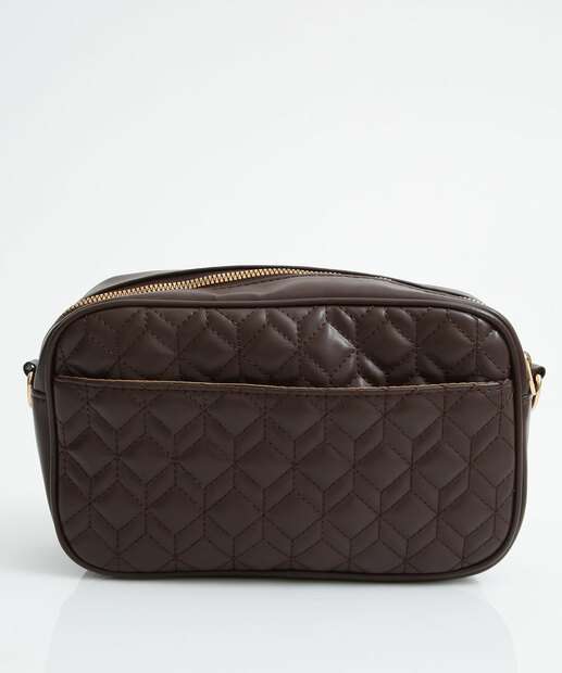 Bolsa Transversal Feminina Matelassê Marisa Marrom