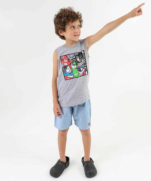 Regata Infantil Masculina Liga da Justiça