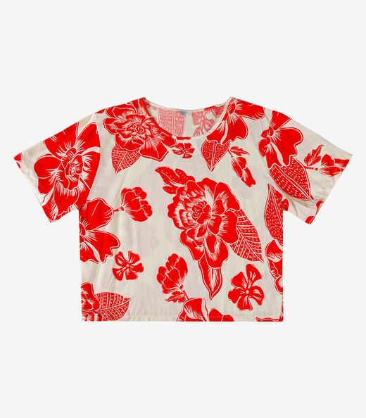Blusa Feminina Com Estampa Rotativa Infinita Cor Bege