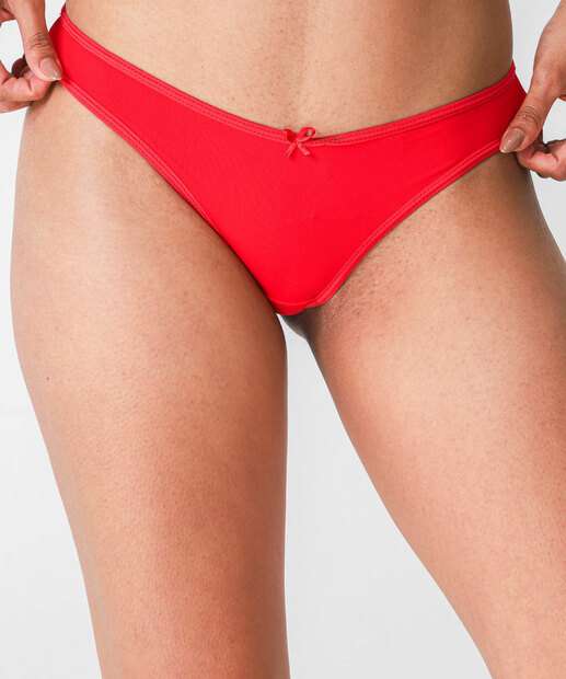 Kit 2 Calcinhas Fio Dental Microfibra Marisa Vermelho