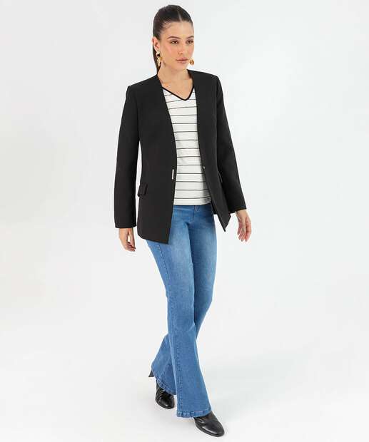 Image_Calça Jeans Flare Feminina Cintura Alta