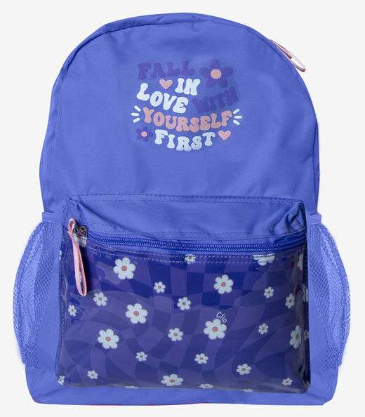 Image_Mochila Escolar Feminina Estampada Flores Clio Azul
