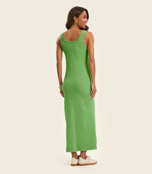 Vestido Midi em Ribana Rovitex Verde