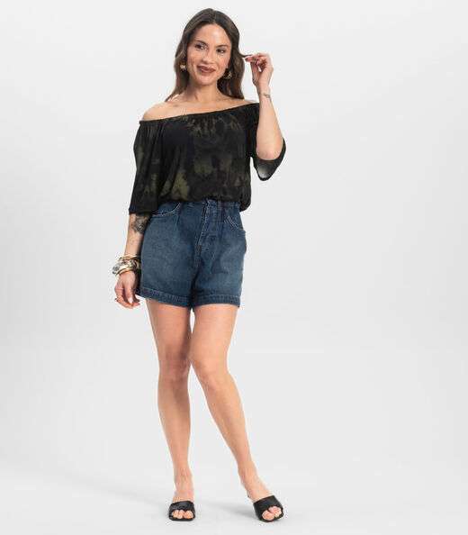 Blusa Feminina Ciganinha Infinita Cor Verde