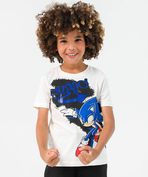Image_Camiseta Infantil Estampa Sonic Tam 4 a 10 Off White