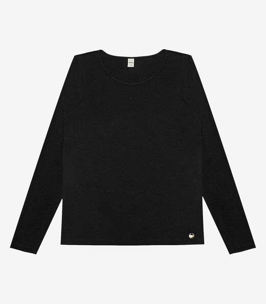 Blusa Feminina Manga Longa Rovitex Preto