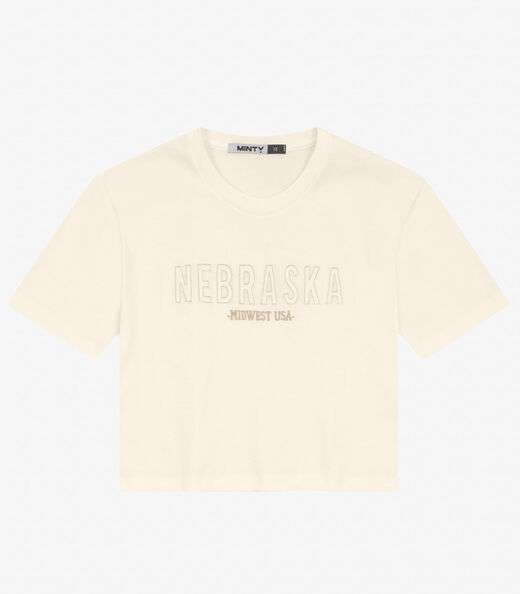 T- Shirt Juvenil em Meia Malha Minty Bege