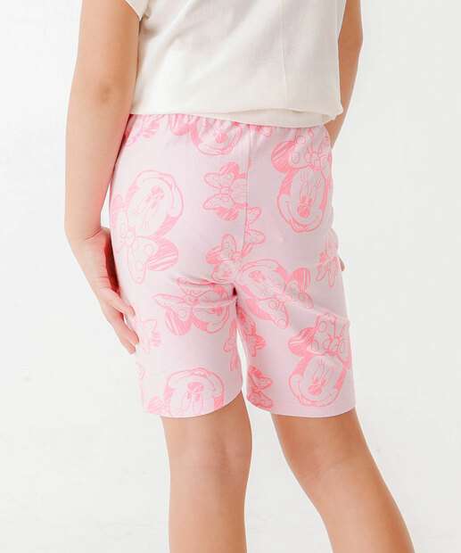 Bermuda Infantil Ciclista Minnie Disney Tam 4 a 10