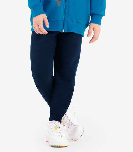 Conjunto Jaqueta Com Capuz E Calça Rovi Kids Azul