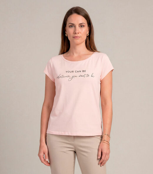 Blusa Feminina Meia Malha Com Estampa Infinita Cor Marrom