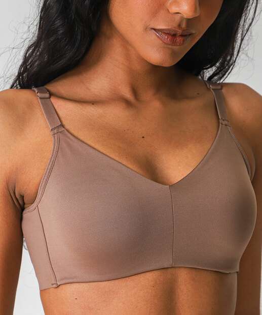 Sutiã Sem Aro Com Bojo DelRio Marrom