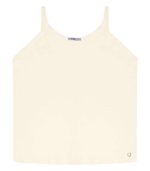 Blusa De Alça Feminina Plus Size Secret Glam Bege