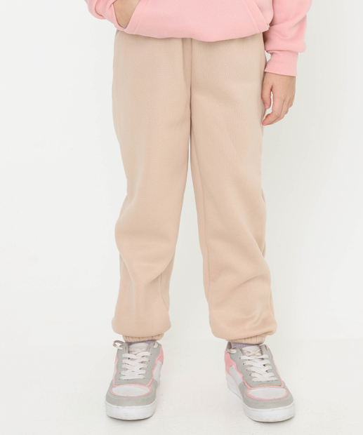 Conjunto Infantil Moletom Bordado Marisa Tam 4 a 10 Rosa