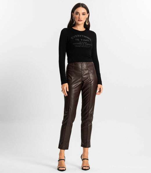 Blusa Feminino Manga Longa Endless Preto