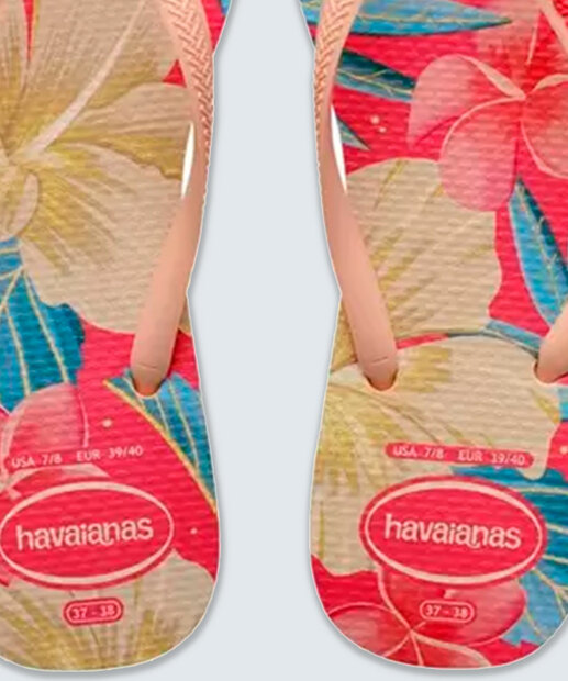 Chinelo Havaianas Feminino Slim Floral 