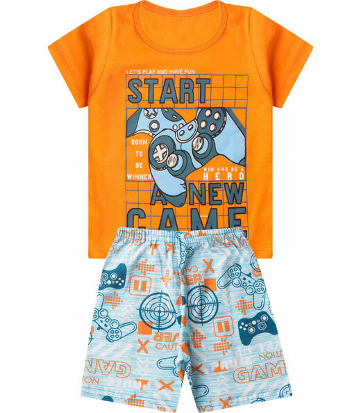 Image_Pijama Infantil Menino Brilha No Escuro Select Laranja