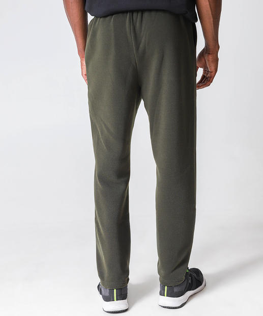 Calça Masculina Fitness Moletom Reta Bolsos MR Verde