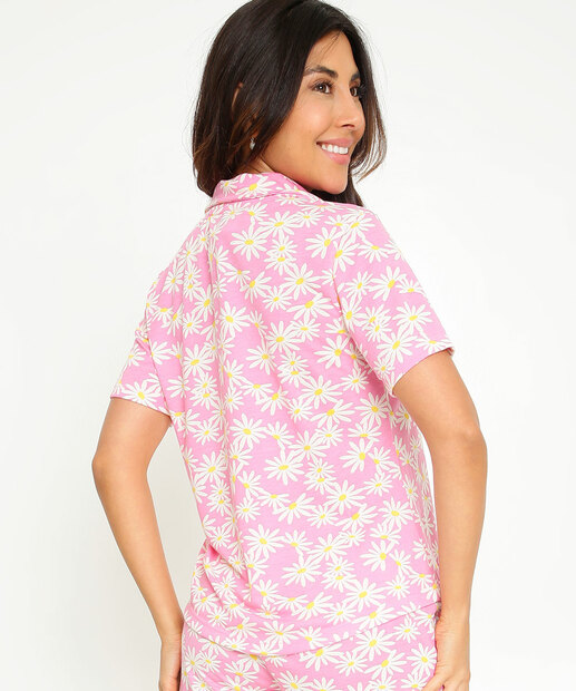 Pijama Americano Feminino Margaridas Marisa