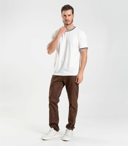 Camiseta Masculina Cotton e Retilinea Diametro Bege