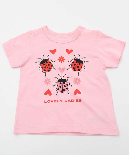 Image_Camiseta Infantil Joaninhas Marisa Tam 1 a 3 Rosa
