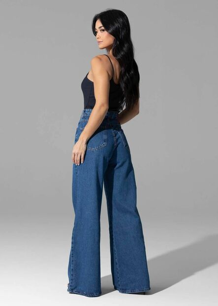 Calça Jeans Sawary Super Wide Leg - 282149