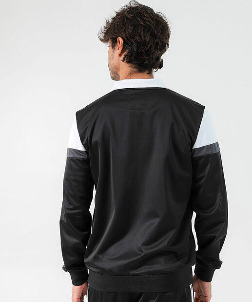 Jaqueta Masculina Esportiva Preta e Branca Marisa