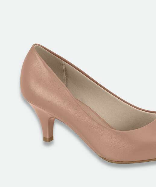 Scarpin Feminino Bico Fino Beira Rio Bege