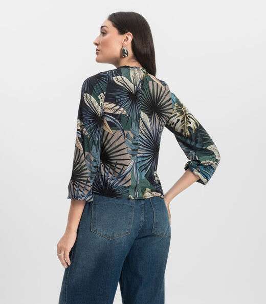 Blusa Manga Longa Infinita Cor Verde