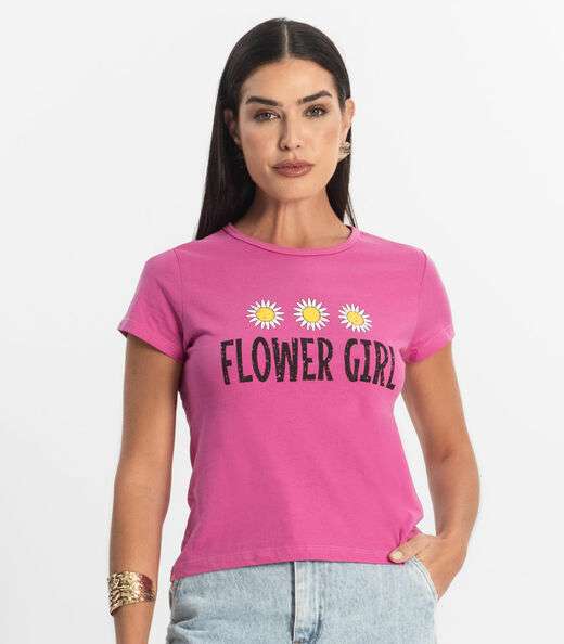 Blusa T-Shirt Feminina Estampada Select Rosa