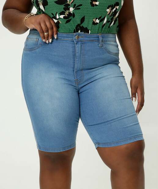 Bermuda Plus Size Feminina Jeans