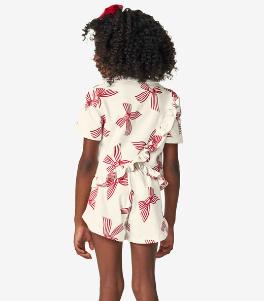 Conjunto Blusa com Shorts em Moletinho Trick Nick Off White