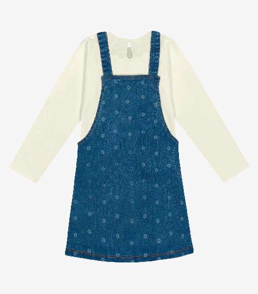 Conjunto Infantil Blusa Com Jardineira Trick Nick Bege
