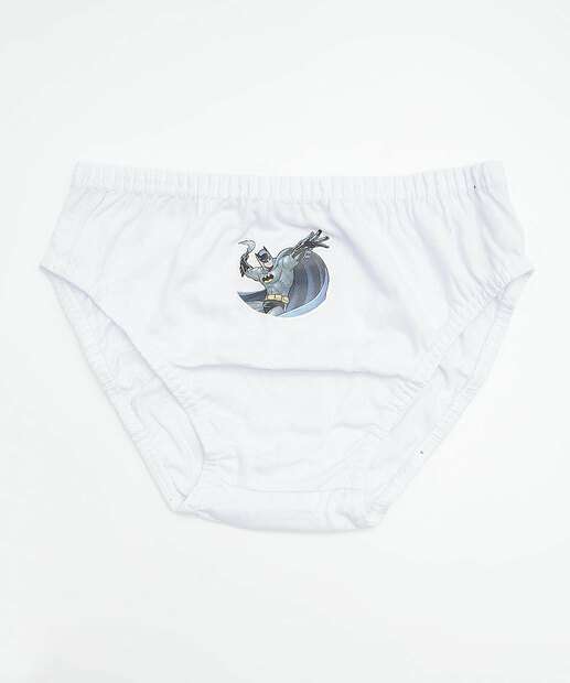 Kit 5 Cuecas Infantil Batman Liga da Justiça