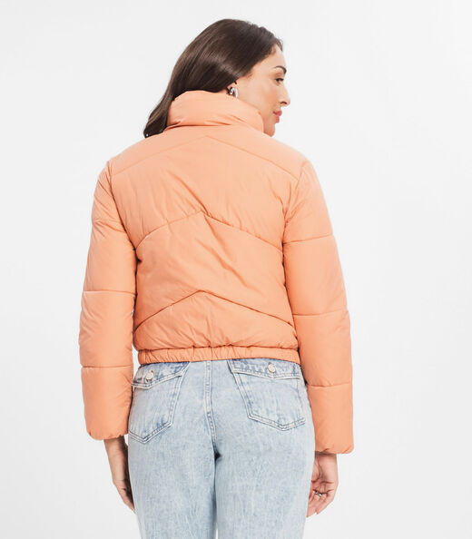 Jaqueta Feminina Puffer Bomber Select Laranja