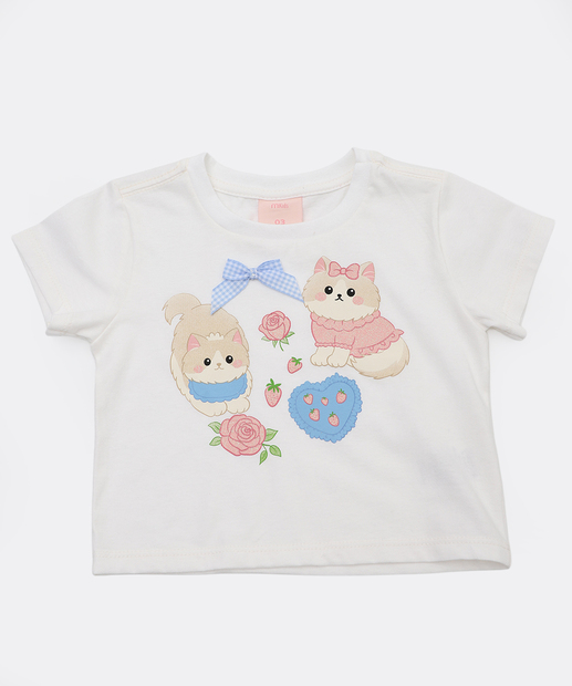 Conjunto Infantil Tule Cachorros Marisa Tam 4 a 10 Rosa