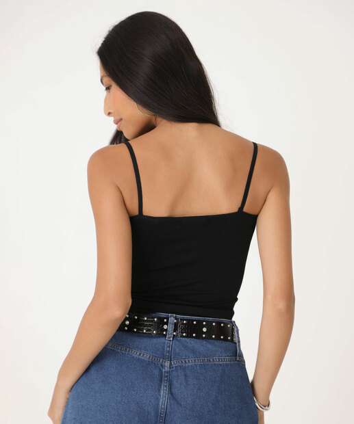 Blusa Regata Feminina Canelada Sem Costura Marisa
