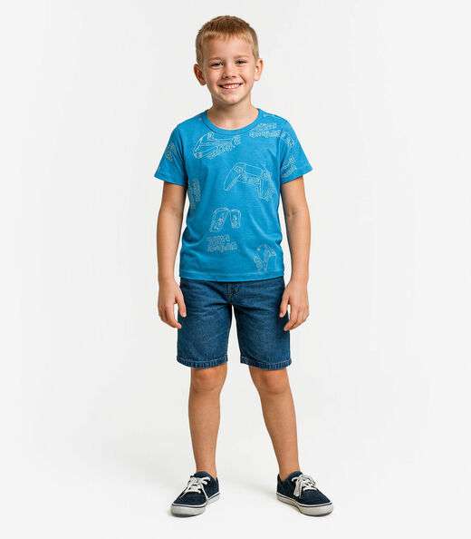 Image_Camiseta Infantil Masculina Infinita Cor Azul