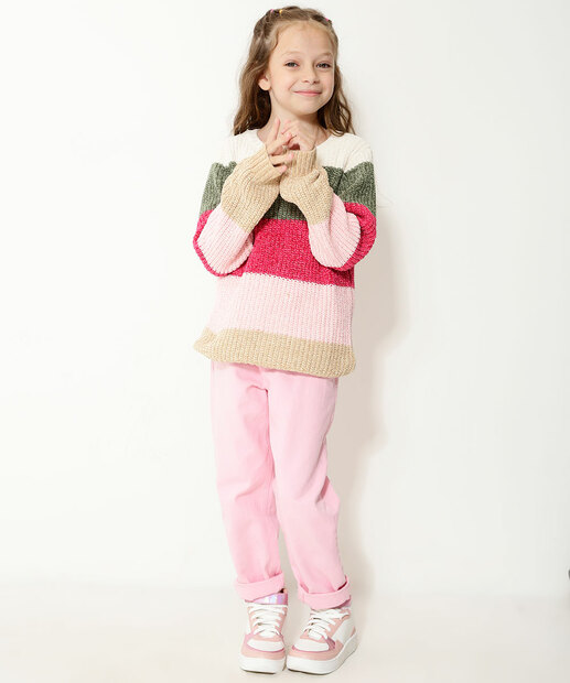 Suéter Infantil Tricô Chenille Marisa Tam 4 a 10