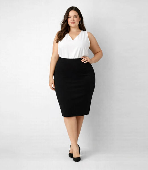 Image_Saia Feminina Plus Size Em Bengaline Renaluci Preto