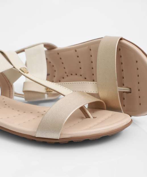 Sandália Feminina Rasteira Tiras Modare