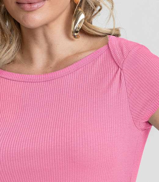 Blusa Feminina Canelada Dianna Rosa