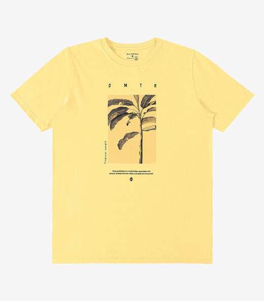 Camiseta Meia Malha Masculina Diametro Amarelo