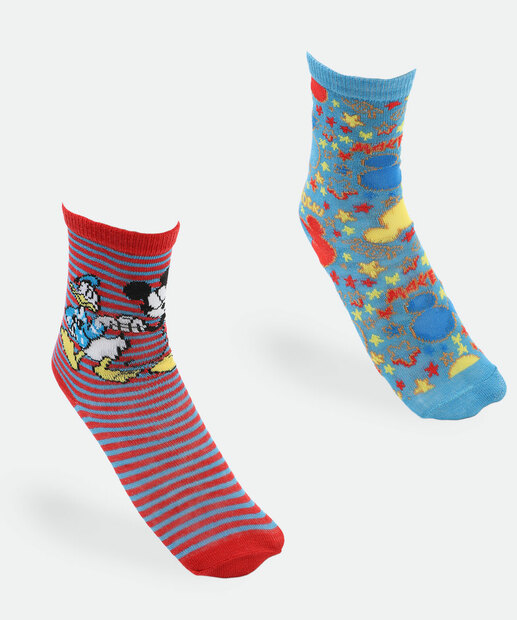 Image_Kit 2 Meias Infantil Mickey E Donald Azul