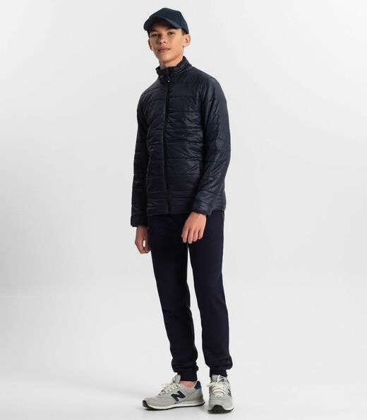 Jaqueta Puffer Juvenil Masculina Minty Azul