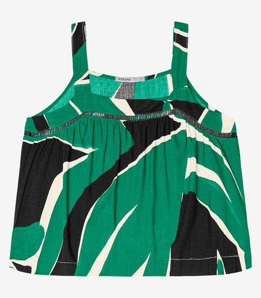 Blusa De Alça Feminina Estampada Endless Preto