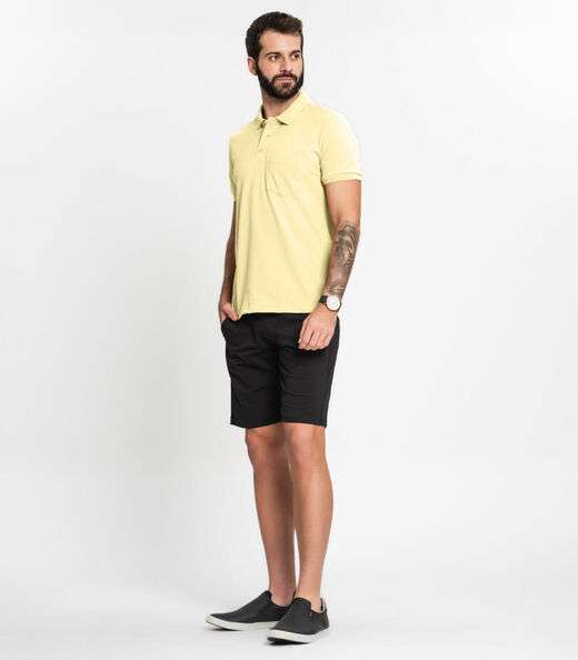 Camisa Polo Piquet Masculina KO Amarelo