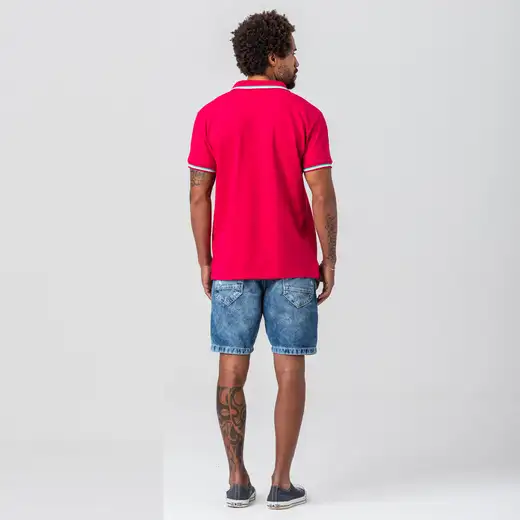 Camiseta Polo Rock e Soda Masculina