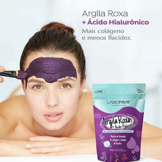 Argila 100g Labotrat Roxa c/ Ácido Hialurônico
