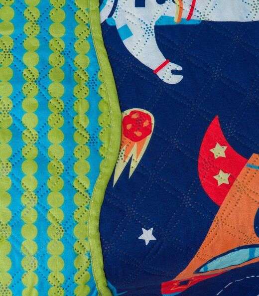 Jogo Cobre Leito Dupla Face Casal Bene Casa Azul